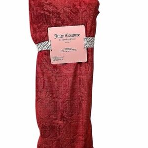 Red velvet Juicy Couture throw blanket